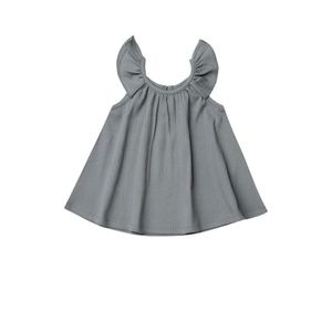 Quincy Mae Ribbed Swing Dress Ocean